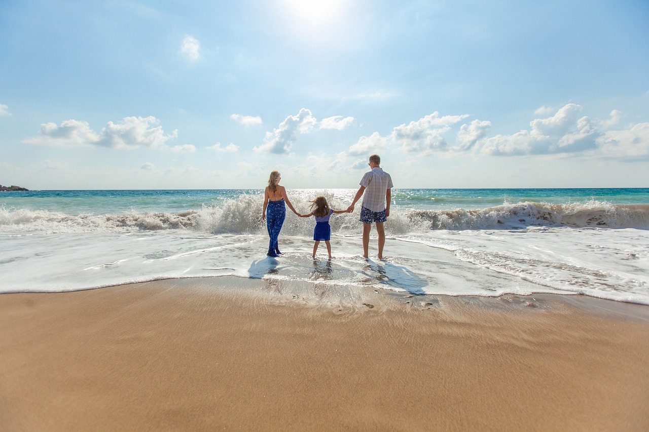 family beach