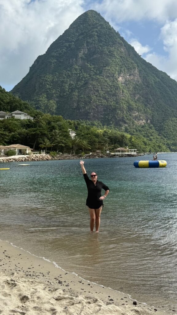 Custom luxury travel expert visiting St. Lucia Pitons.