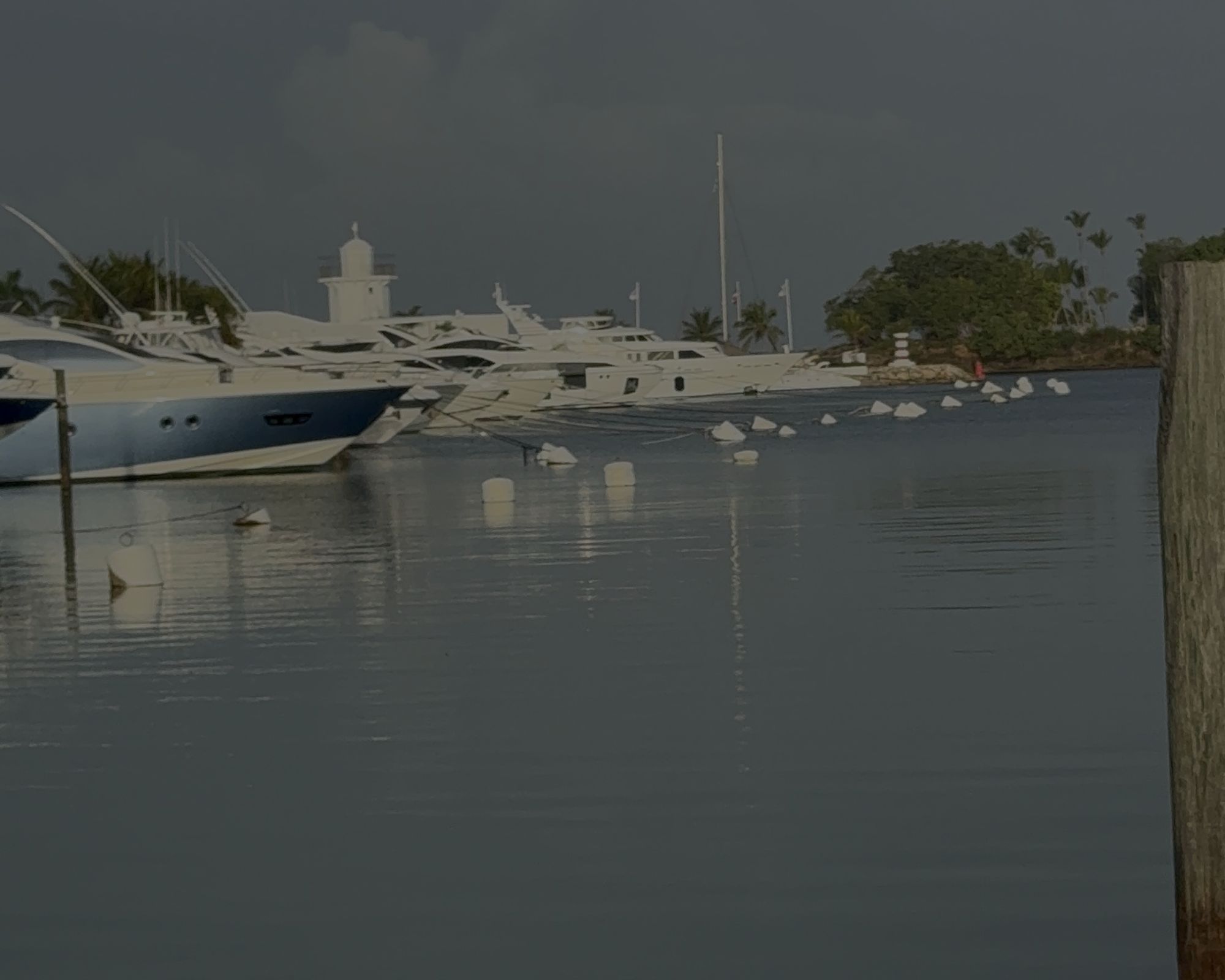 Luxury boats docked at the Casa de Campo marina in the Dominican Republic.